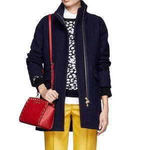 J Crew (4) stadium cloth cocoon Italian wool coat